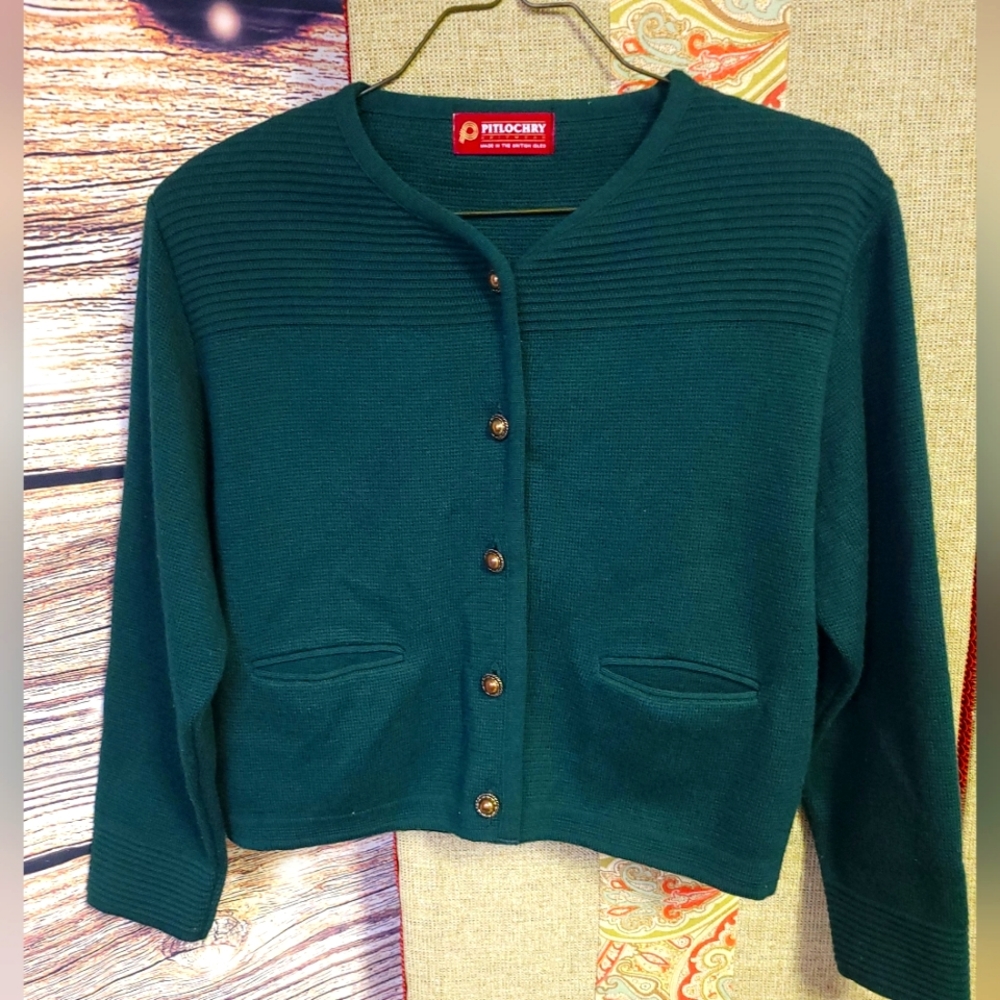 Pitlochry Green Cardigan